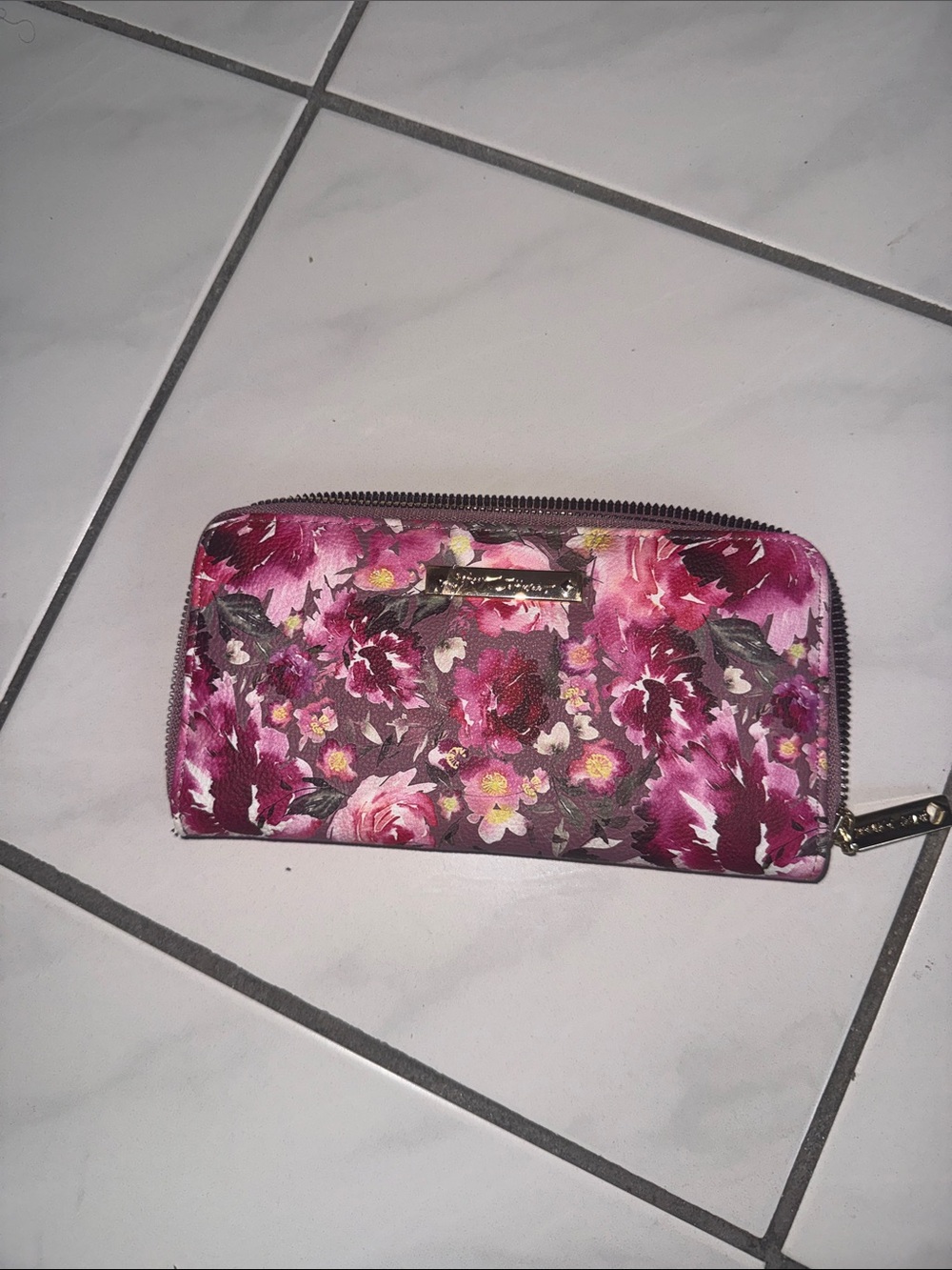Floral Zip-Around Wallet - Pink Floral